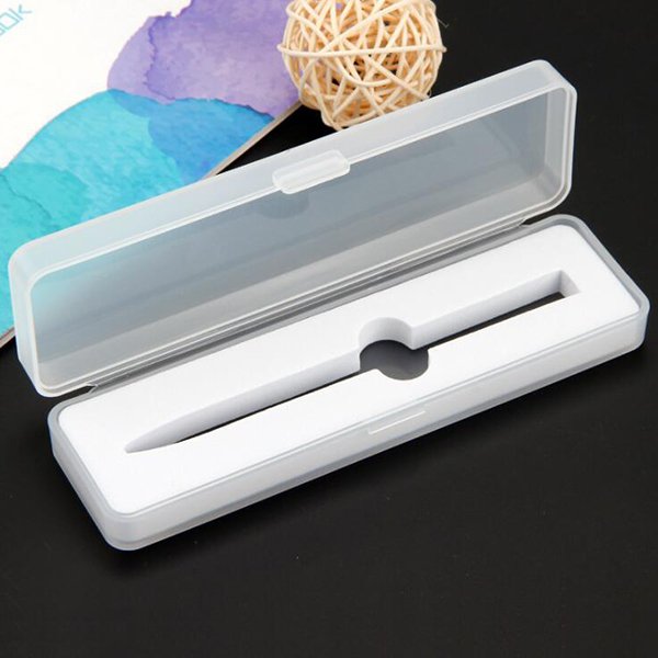 半透明PVC塑料四方筆盒-2